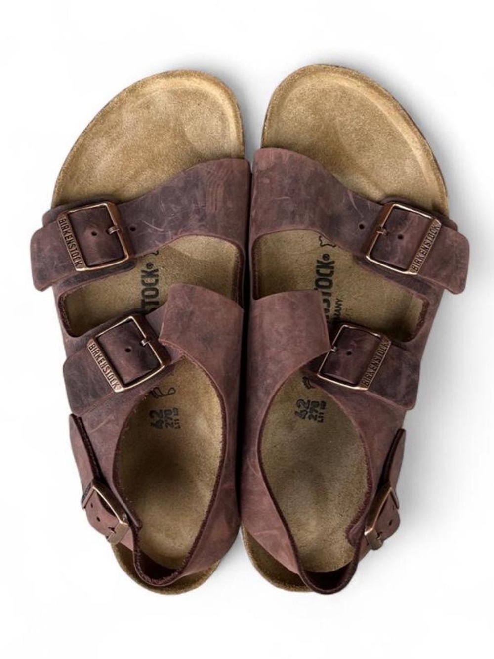 Birkenstock Milano Habana Oiled Leather Sandals EU 42 Women's 11 Mens 9 Regular